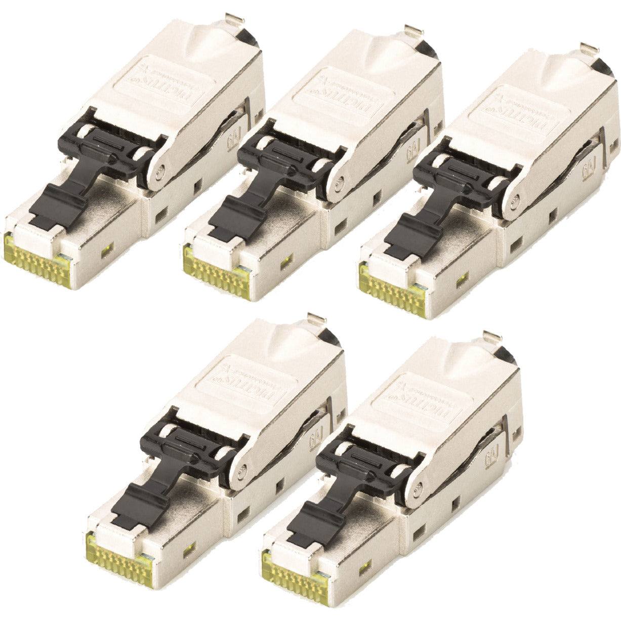 CAT 6A Feldstecker STP Staubkappe/Knickschutz, 5 Stück