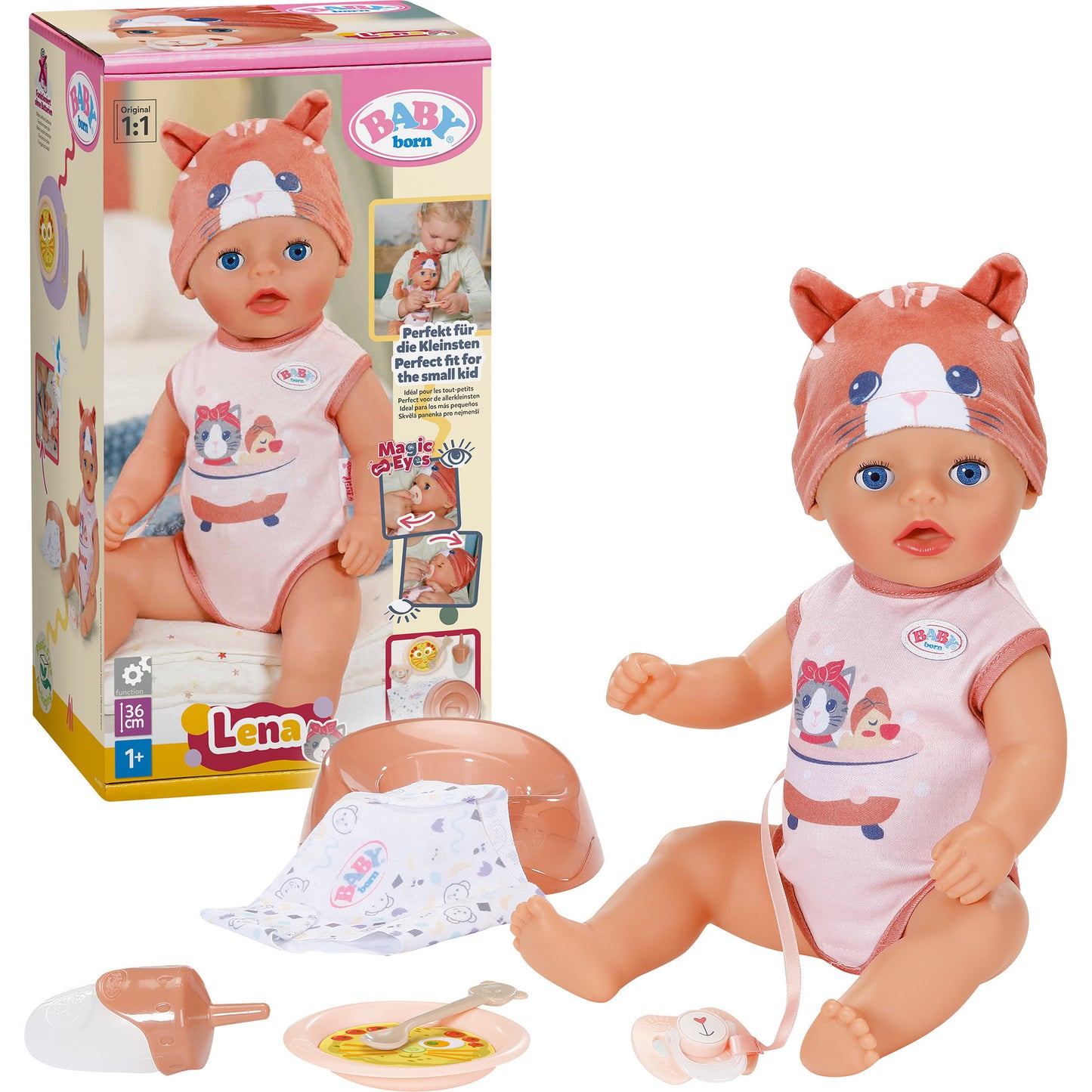 BABY born Lena Katze 36cm, Puppe
