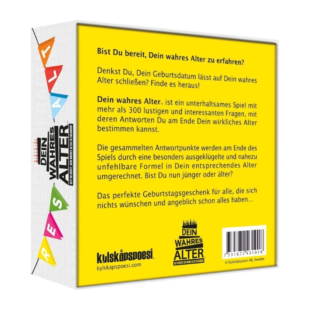 Dein wahres Alter  Bist du bereit, dein wahres Alter zu erfahren?, Partyspiel
