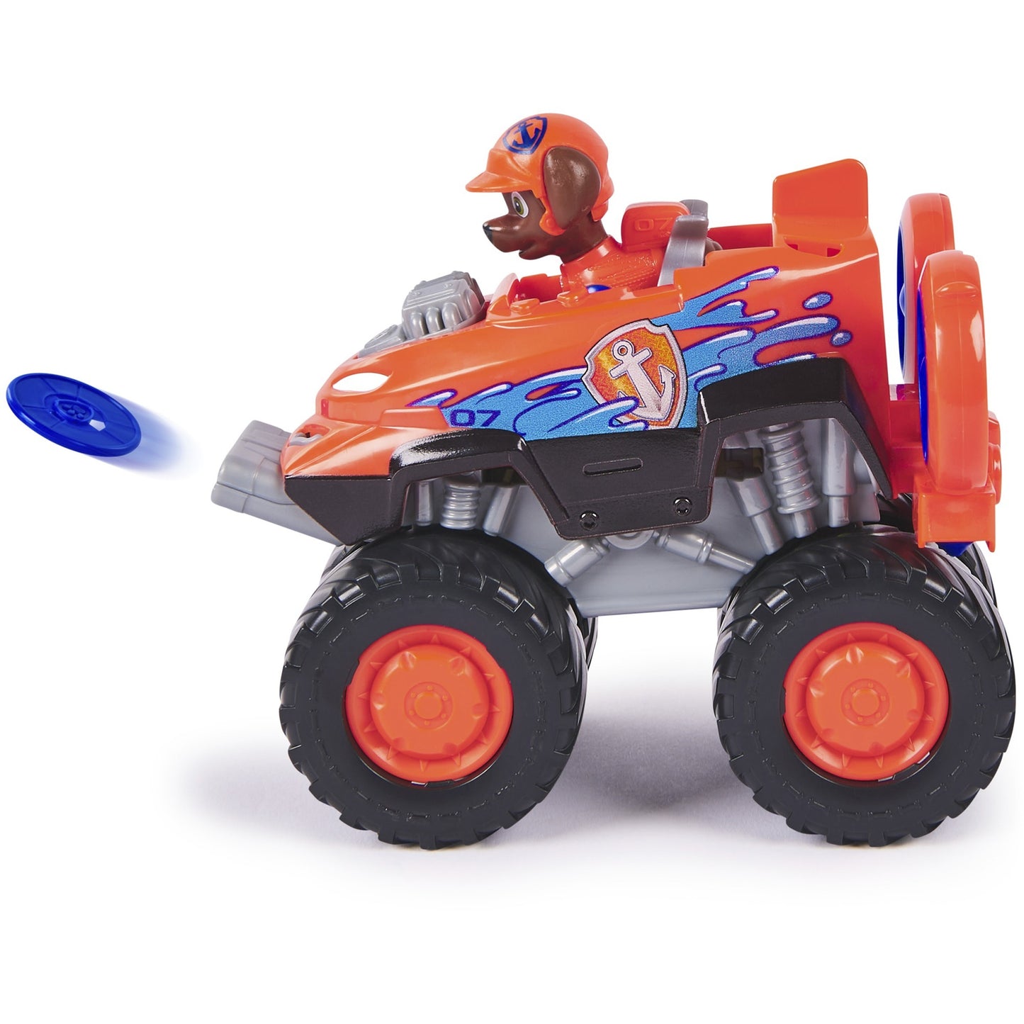 Paw Patrol Rescue Wheels - Zumas Monstertruck mit Geschoss-Abwurf und Hundefigur Zuma, Spielfahrzeug