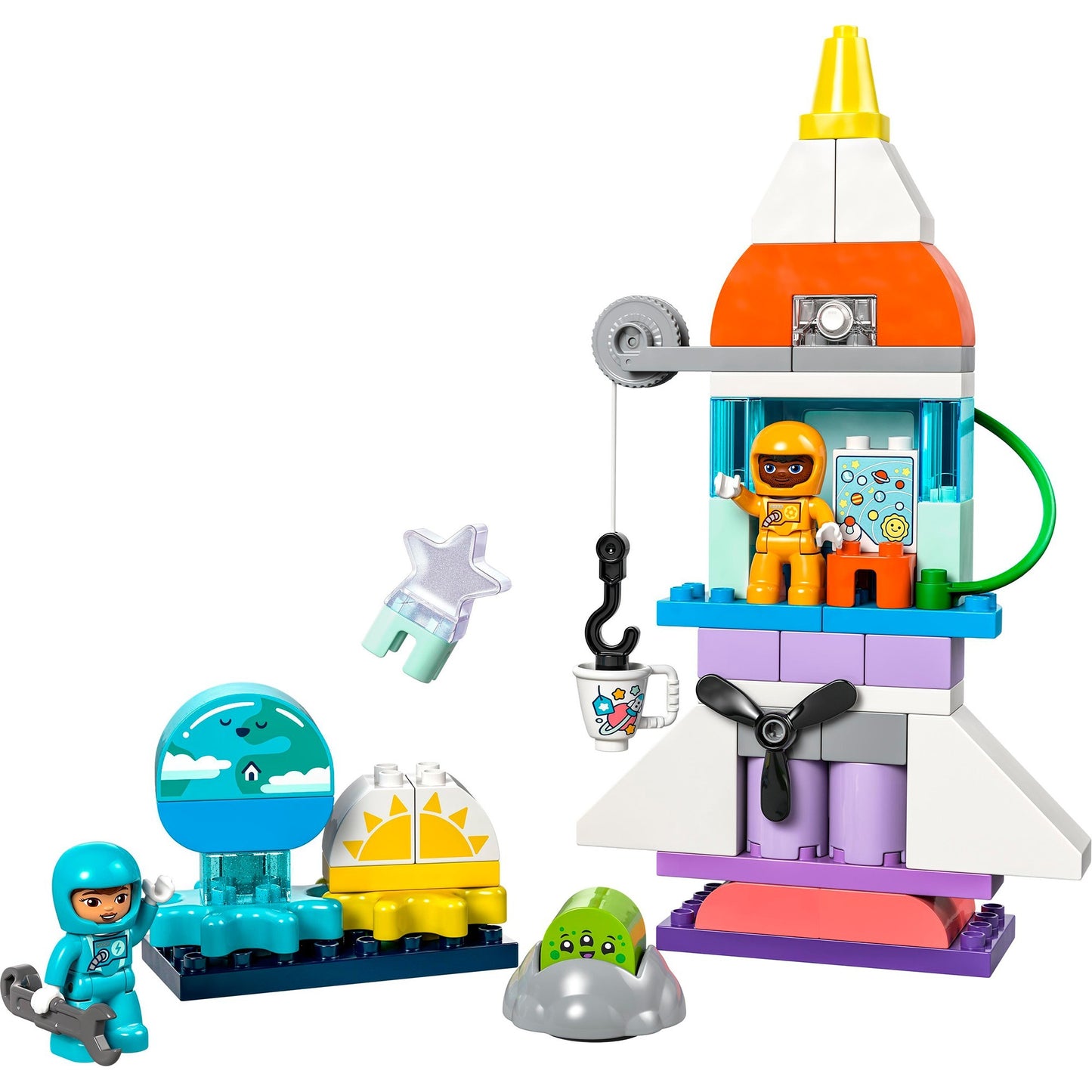 LEGO 10422 DUPLO 3-in-1-Spaceshuttle für viele Abenteuer, Konstruktionsspielzeug