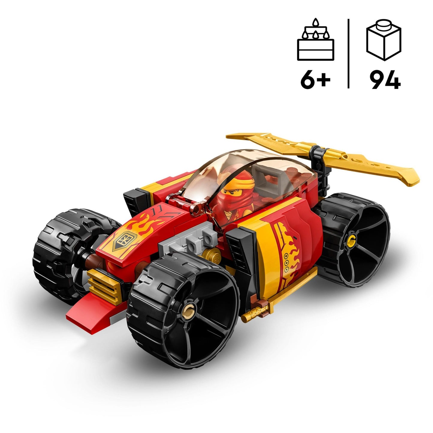 LEGO 71780 Ninjago Kais Ninja-Rennwagen EVO, Konstruktionsspielzeug