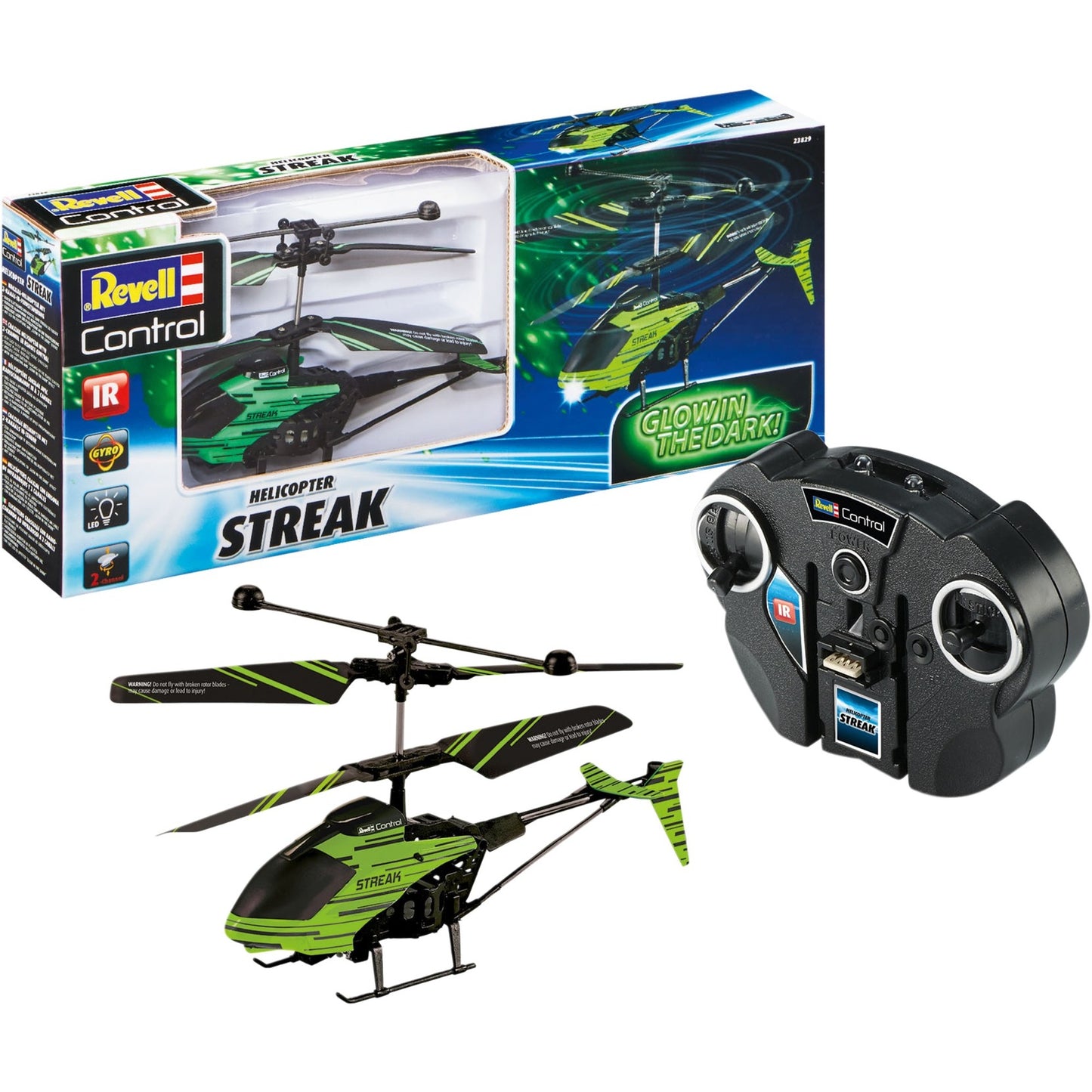 Revell Glow in the Dark Heli "STREAK" (grün/schwarz)