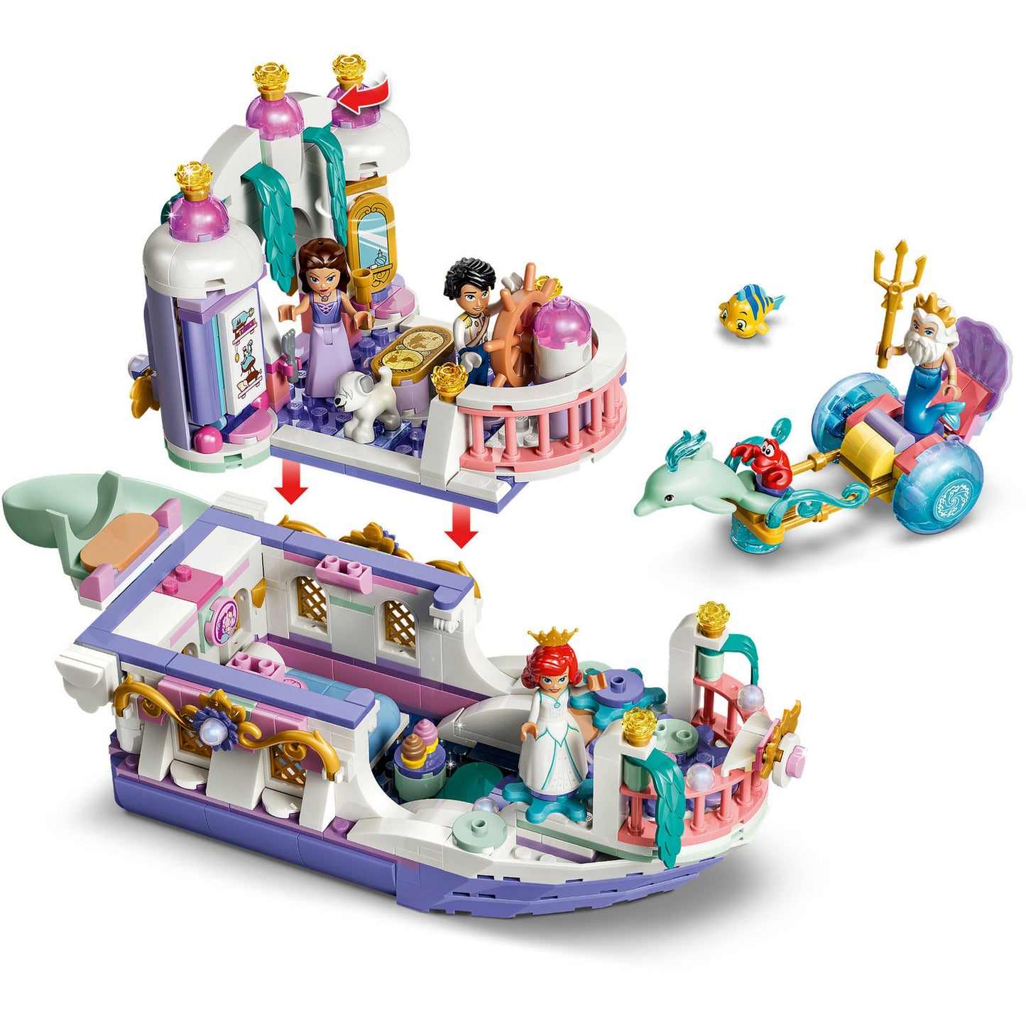 43299 Disney Princess Arielles Königliches Hochzeitsboot, Konstruktionsspielzeug