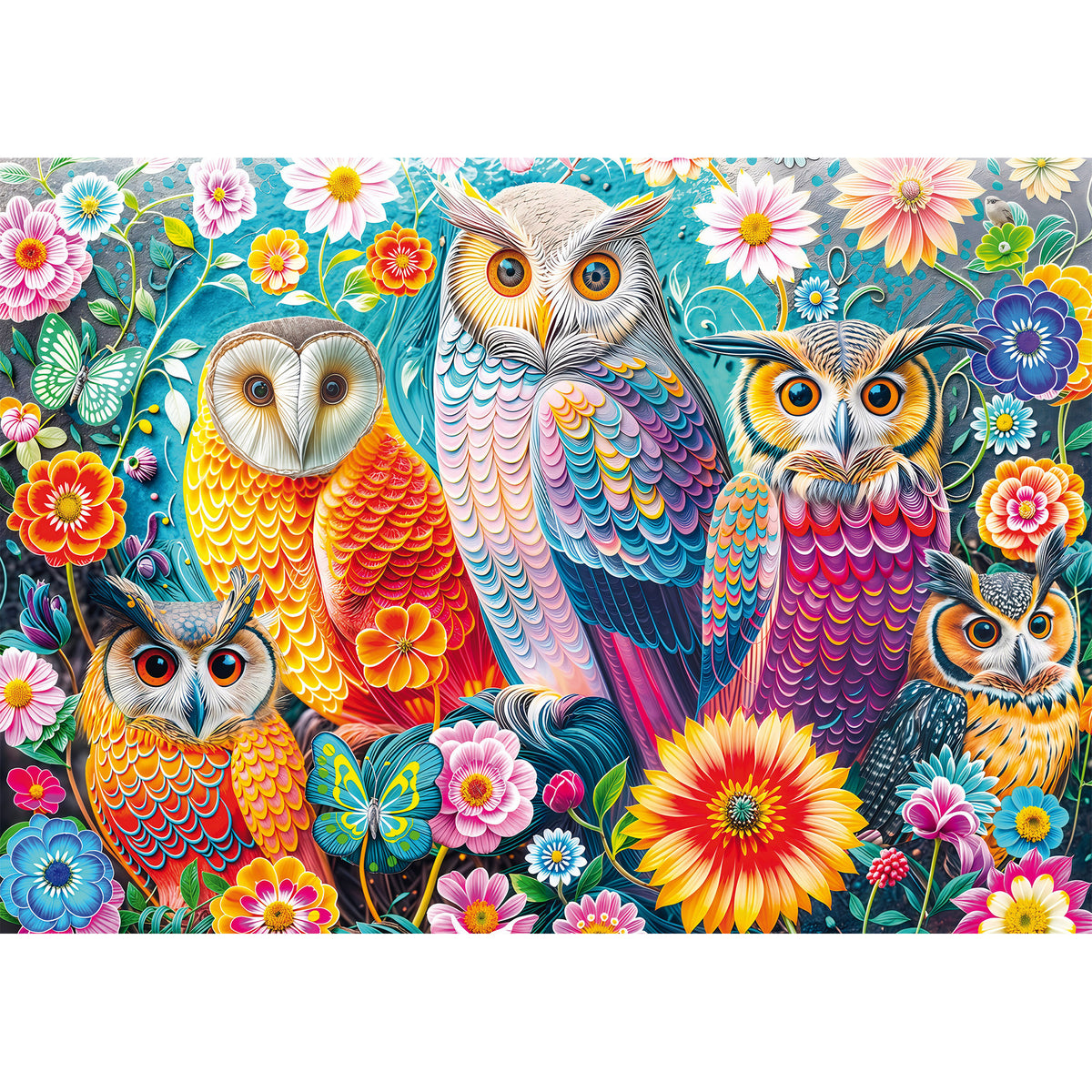 Eulen und Blumen, Puzzle