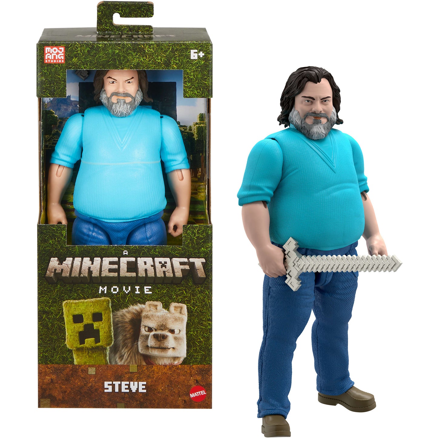 Minecraft Movie grosse Steve-Actionfigur, Spielfigur
