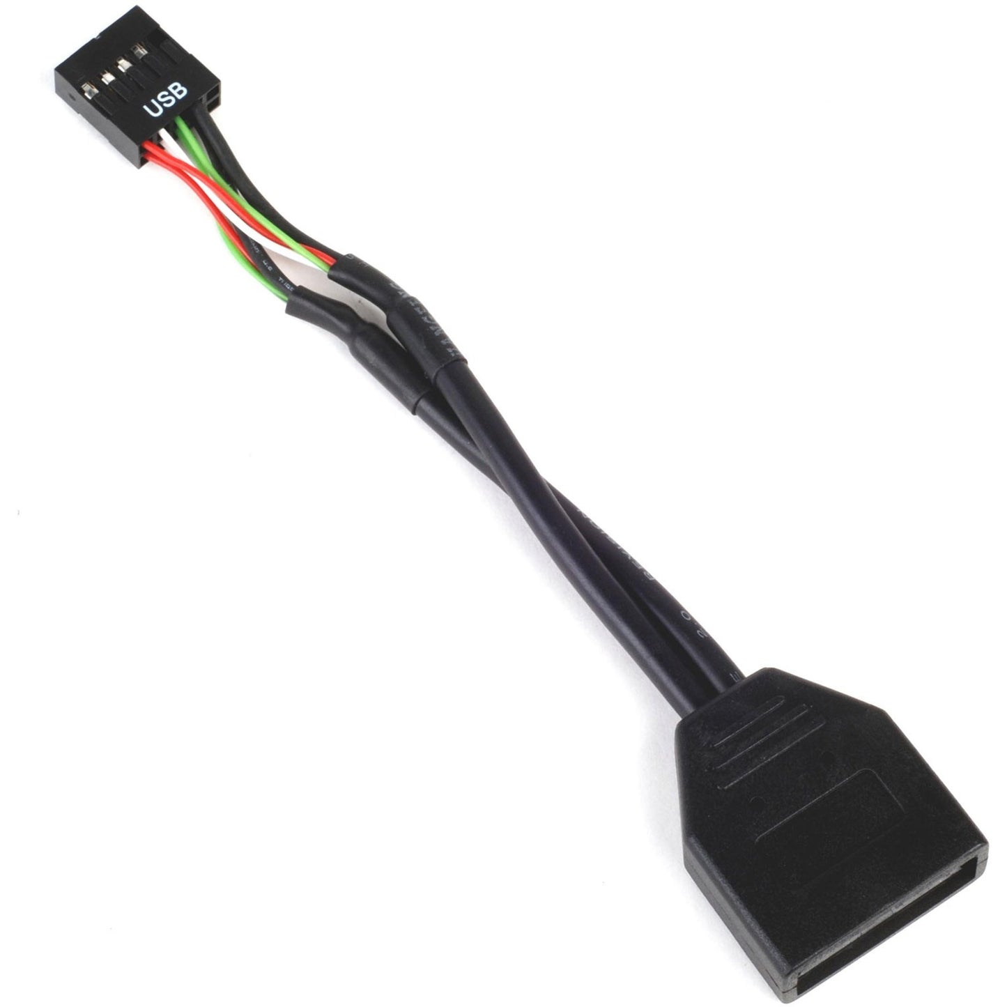 Silverstone Technology USB 2.0 Adapter G11303050-RT, 9Pin Buchse > 19Pin Stecker (schwarz, 10cm)