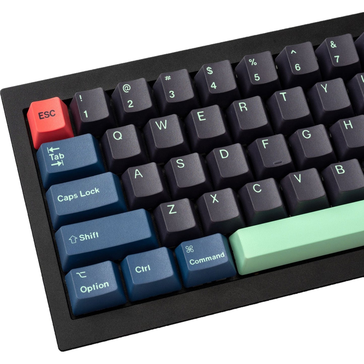 Keychron OEM Dye-Sub PBT Full Keycap-Set - Hacker (blaugrau/neon-grün, 137 Stück, DE-Layout (ISO))