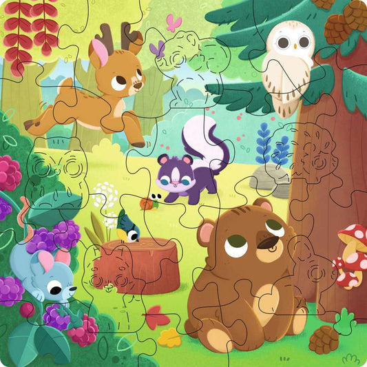 Wooden Puzzles Kids - Fröhliche Waldfreunde