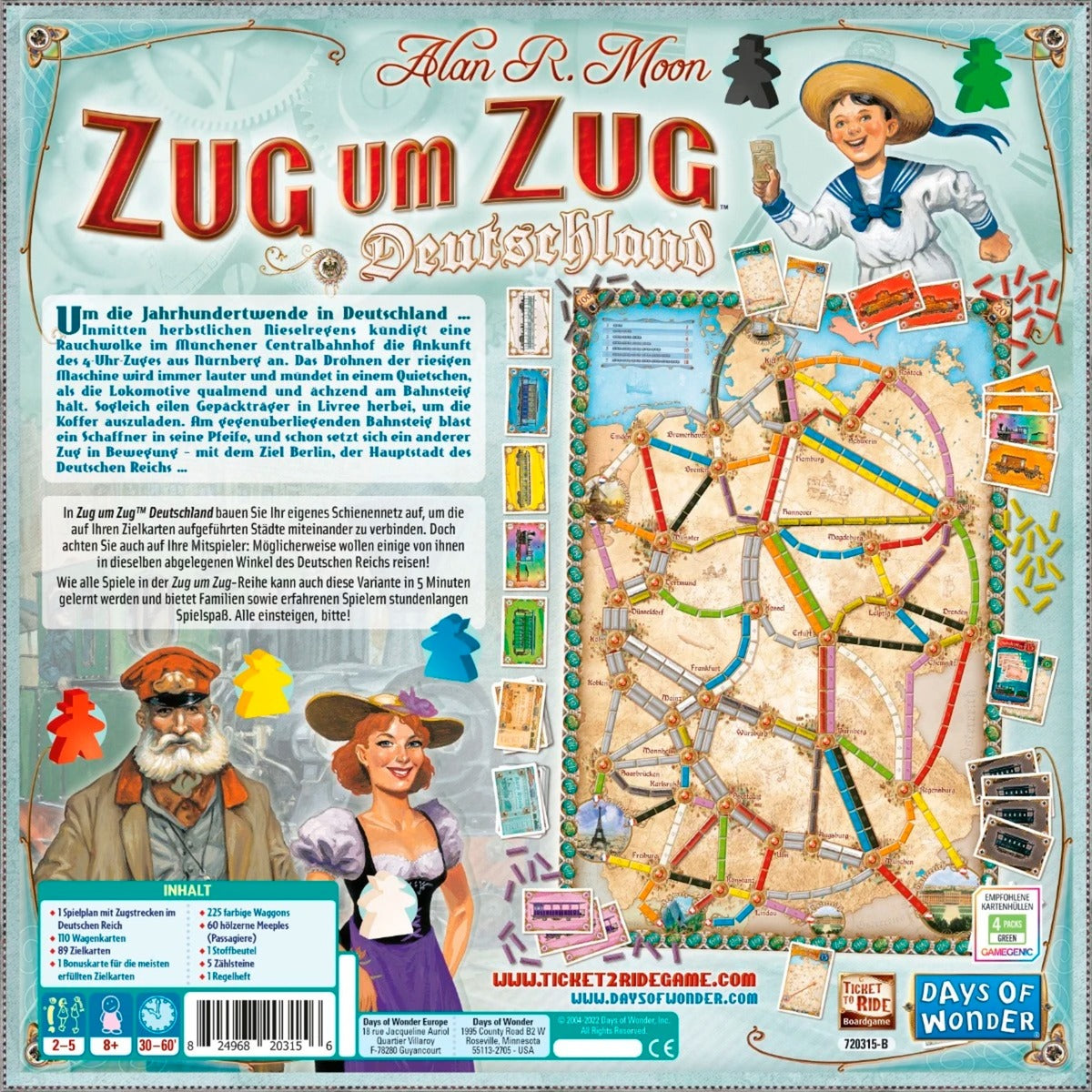 Asmodee Zug um Zug: Deutschland, Brettspiel