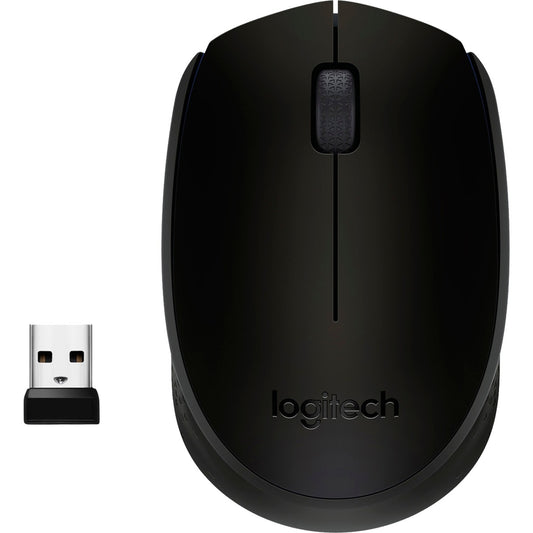 Logitech B170 Wireless (schwarz, 3 Tasten, für Links- und Rechtshänder, kompatibel mit PC/Mac)