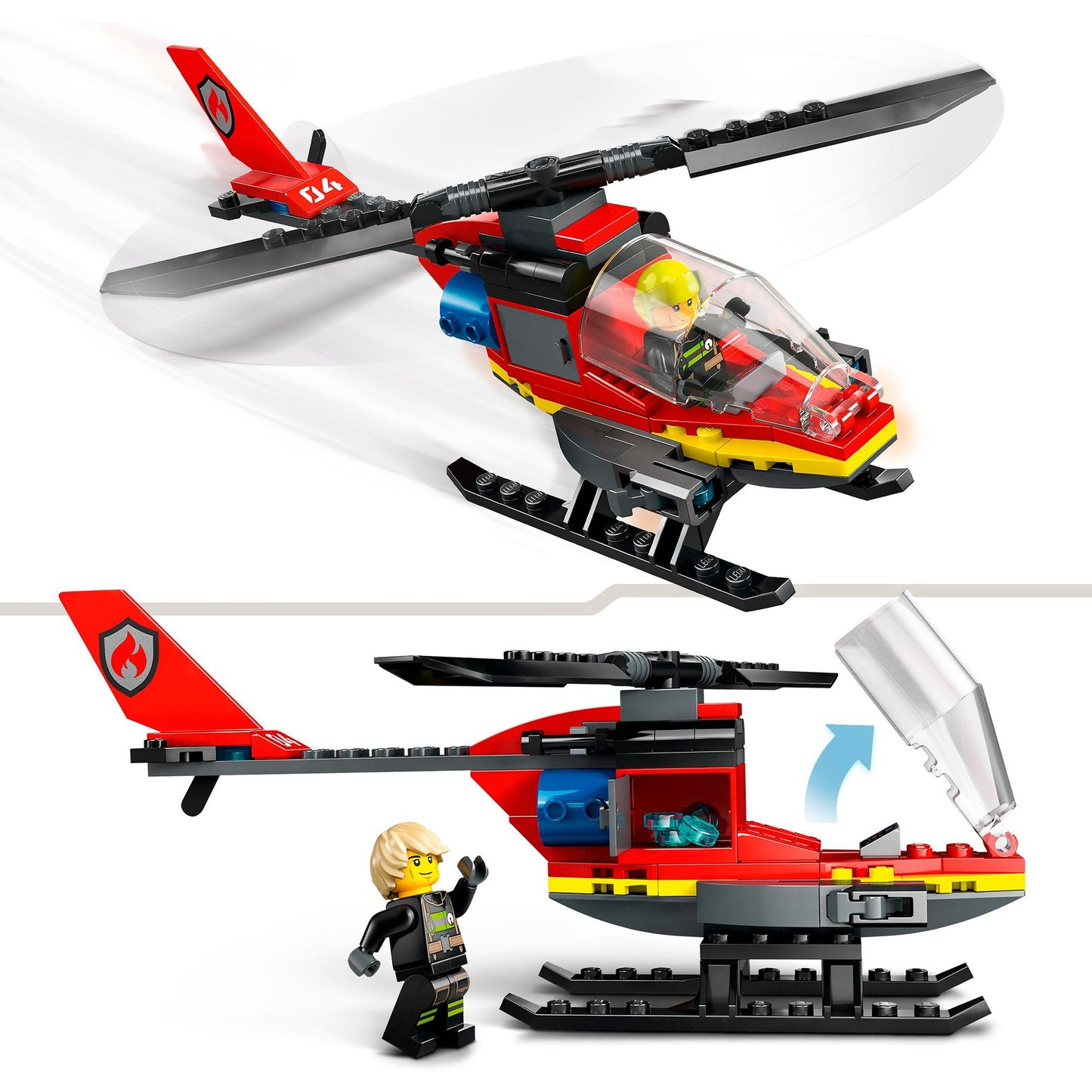 LEGO 60411 City Feuerwehrhubschrauber, Konstruktionsspielzeug