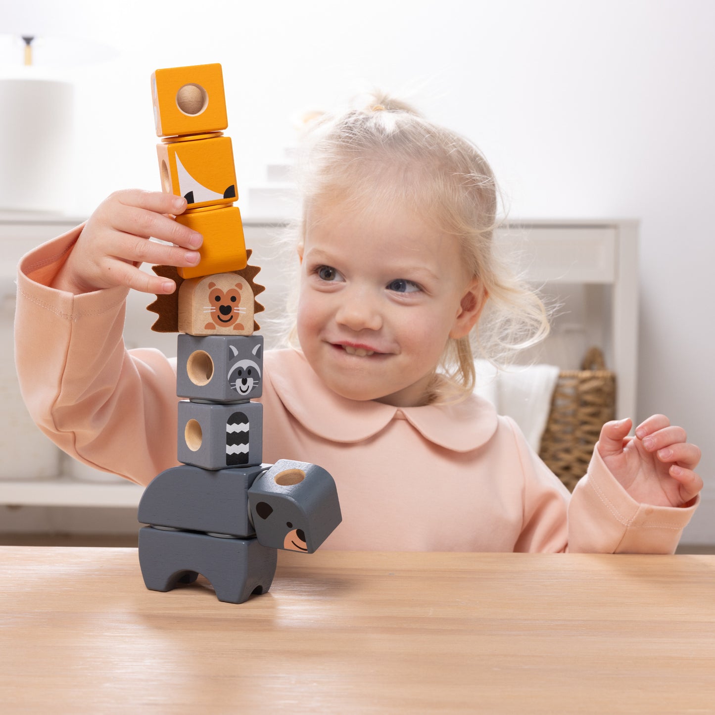Melissa & Doug - Blockables Waldtierfreunde Set, Konstruktionsspielzeug