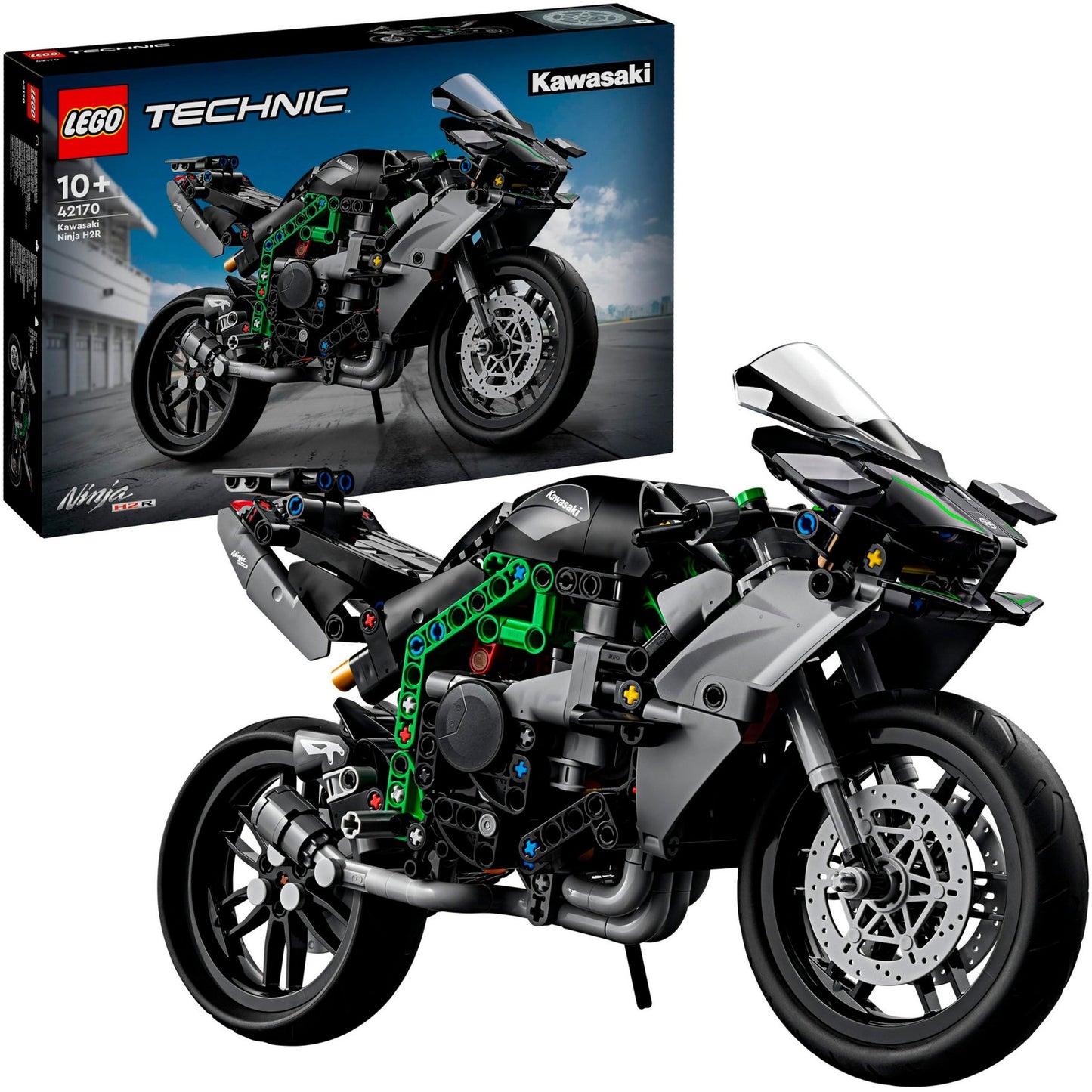 LEGO 42170 Technic Kawasaki Ninja H2R Motorrad, Konstruktionsspielzeug