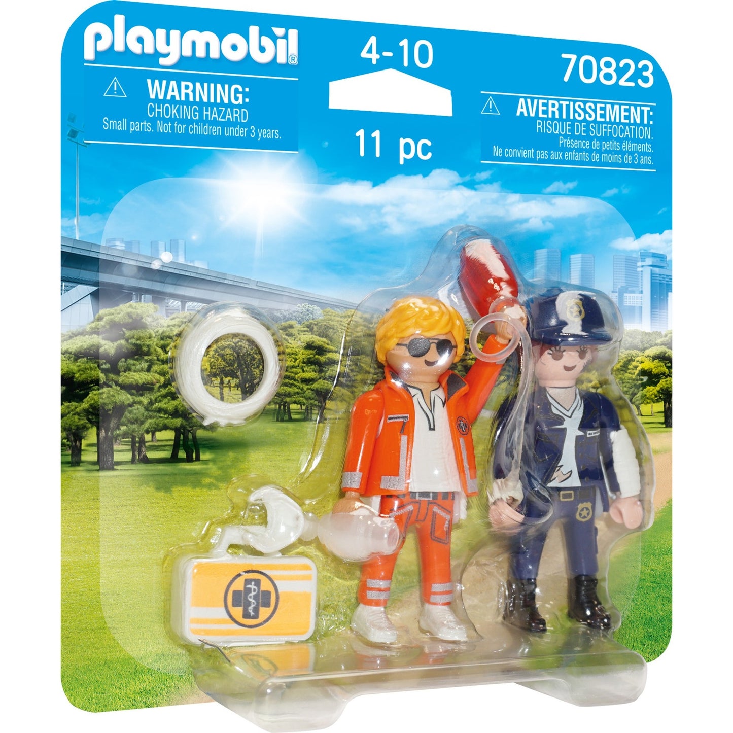 PLAYMOBIL 70823 DuoPack Notarzt und Polizistin, Konstruktionsspielzeug