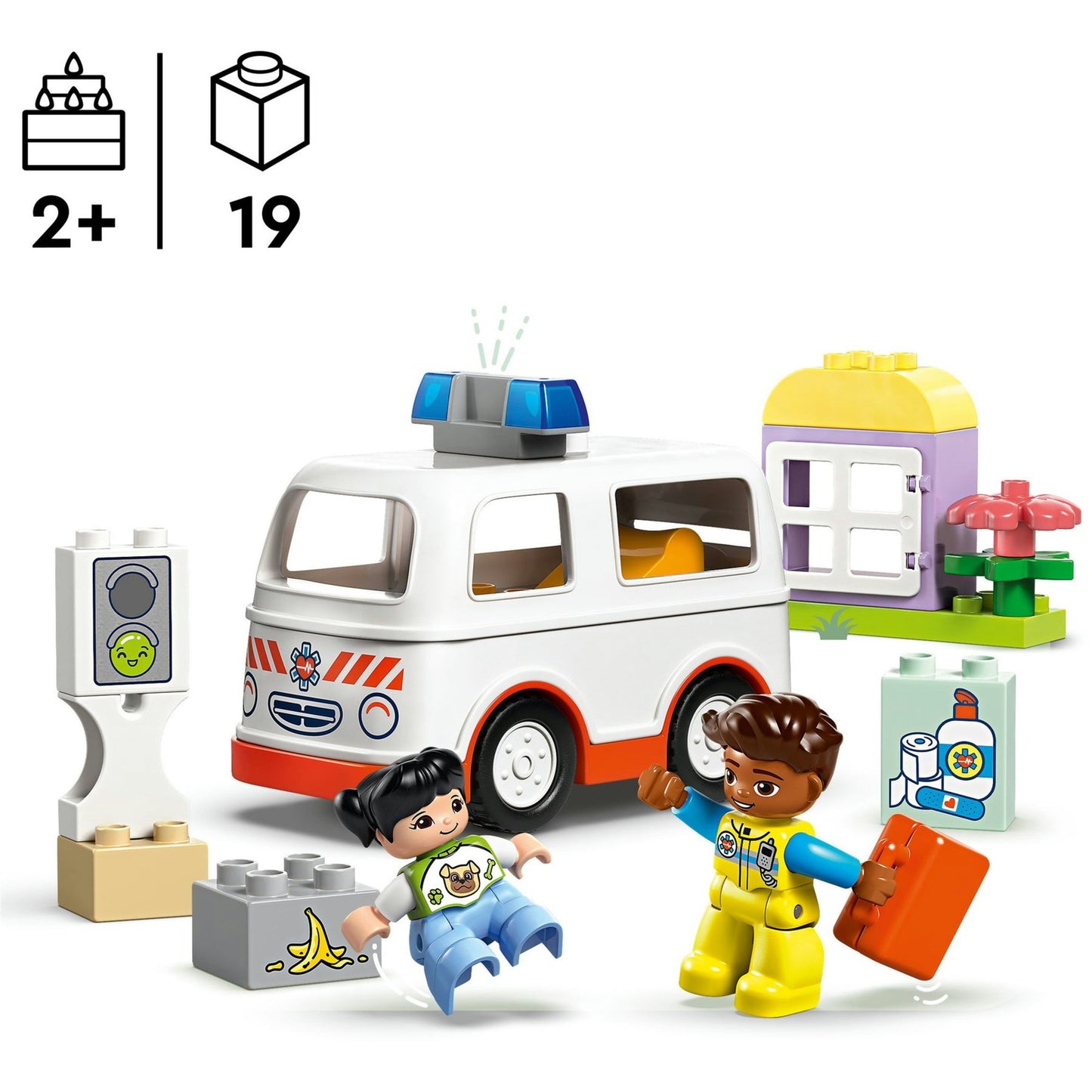 10447 DUPLO Town Rettungswagen mit Fahrer, Konstruktionsspielzeug