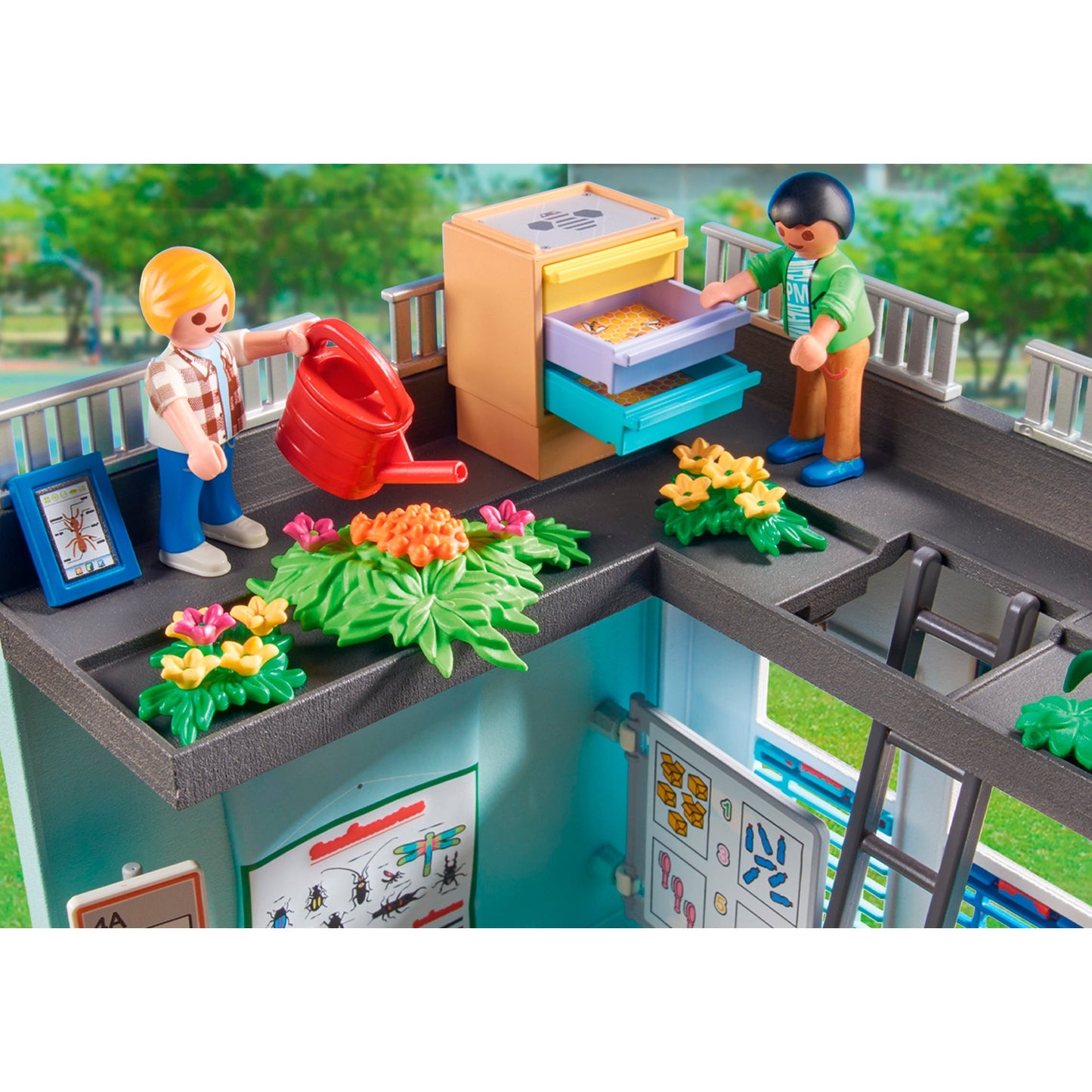 PLAYMOBIL 71327 City Life Große Schule, Konstruktionsspielzeug