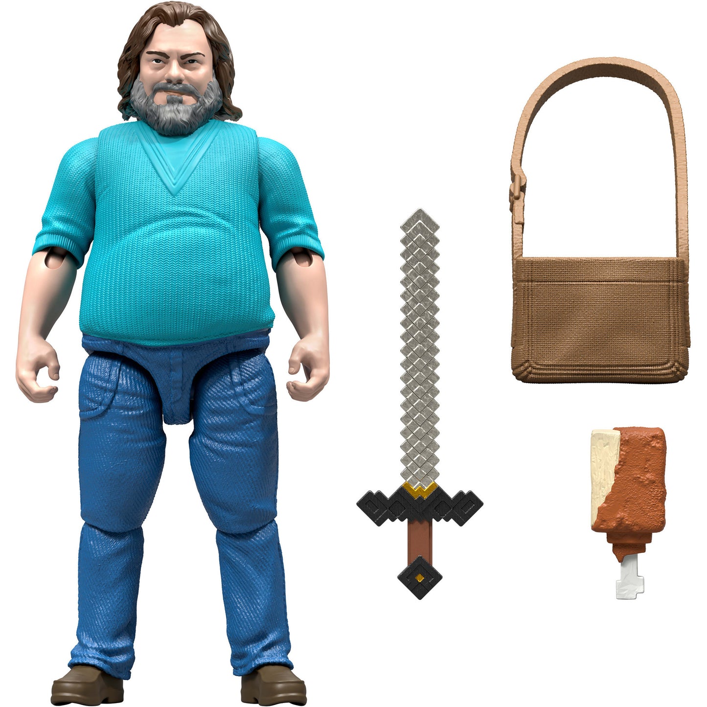 Minecraft Movie Steve Actionfigur und Zubehör, Spielfigur