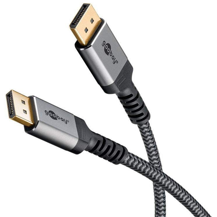 Goobay Plus DisplayPort 1.4 Kabel, 8K @ 60Hz (grau, 2 Meter)