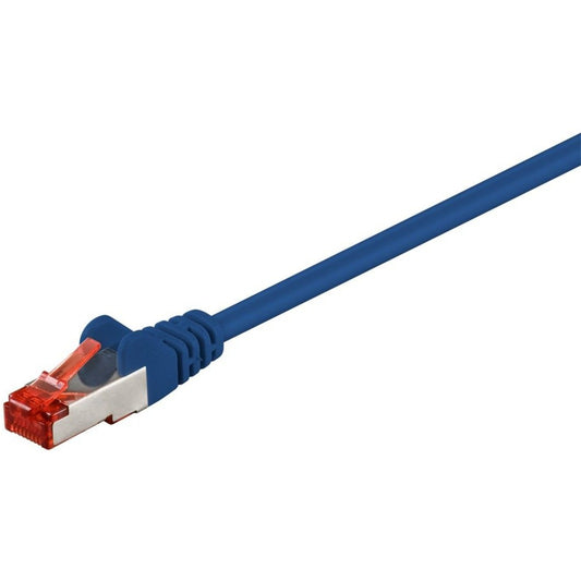 Goobay Patchkabel CAT6 S/FTP (PiMF) (dunkelblau, 50 Meter, doppelt geschirmt)