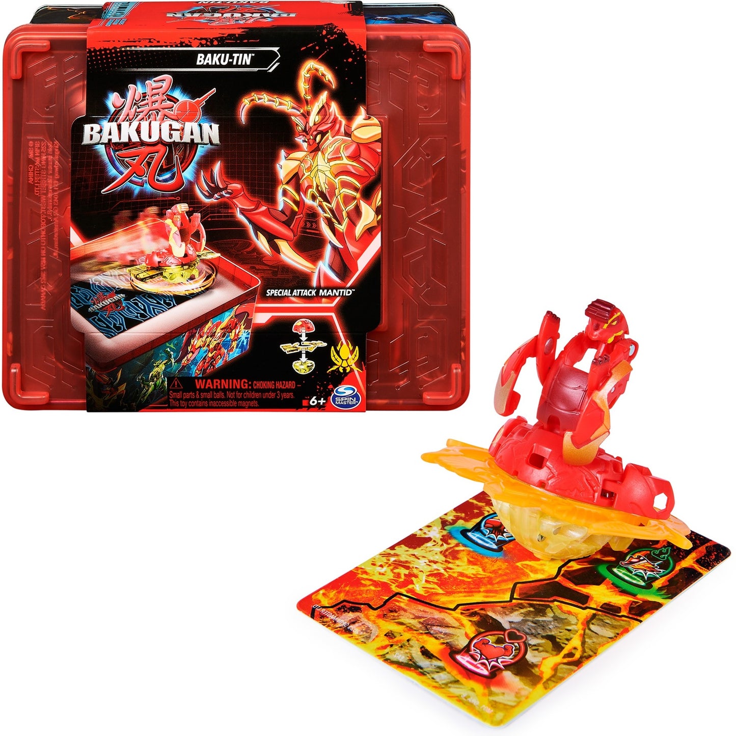 Spin Master Bakugan 2023 Baku-Tin mit Special Attack Mantid, Geschicklichkeitsspiel