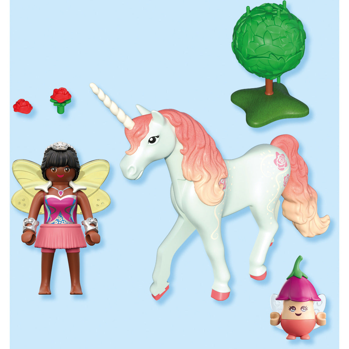 71841 Magic Unicorns: Sammeleinhorn Himmelsrose mit Fee, Konstruktionsspielzeug