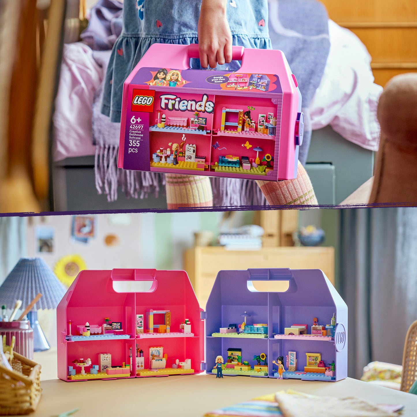 42697 Friends Kreativer Puppenhauskoffer, Konstruktionsspielzeug