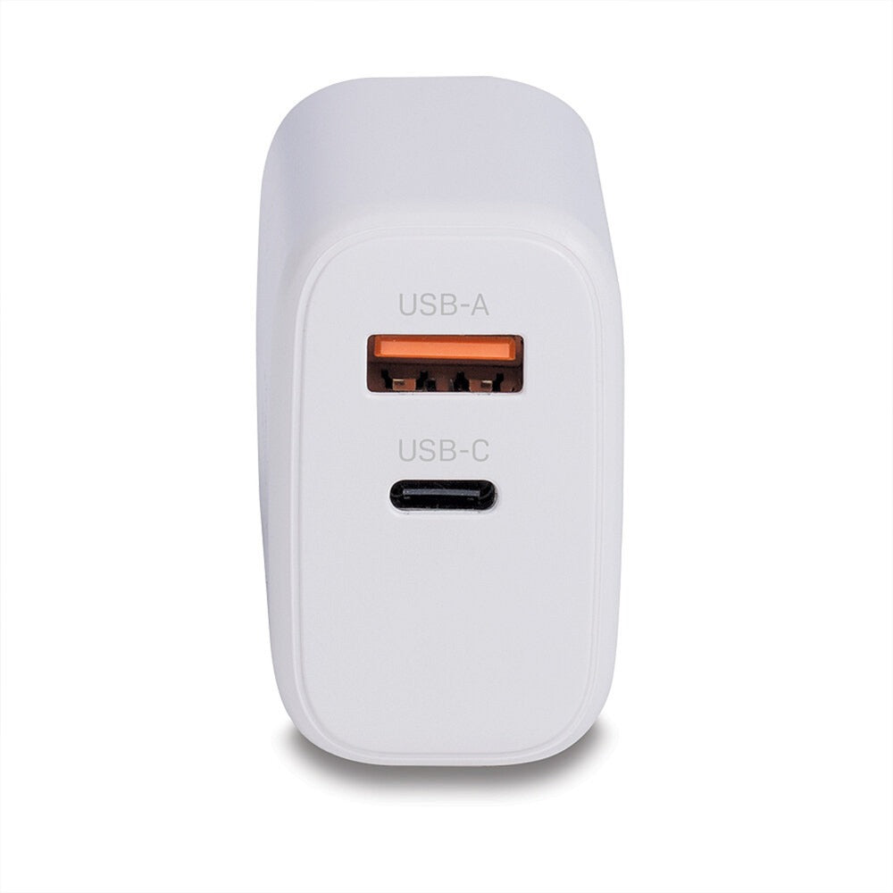 Lindy Ladegerät 65 Watt USB-A & C GaN Charger (weiss, 1x USB-A, 1x USB-C PD 3.0, GaN, PPS)