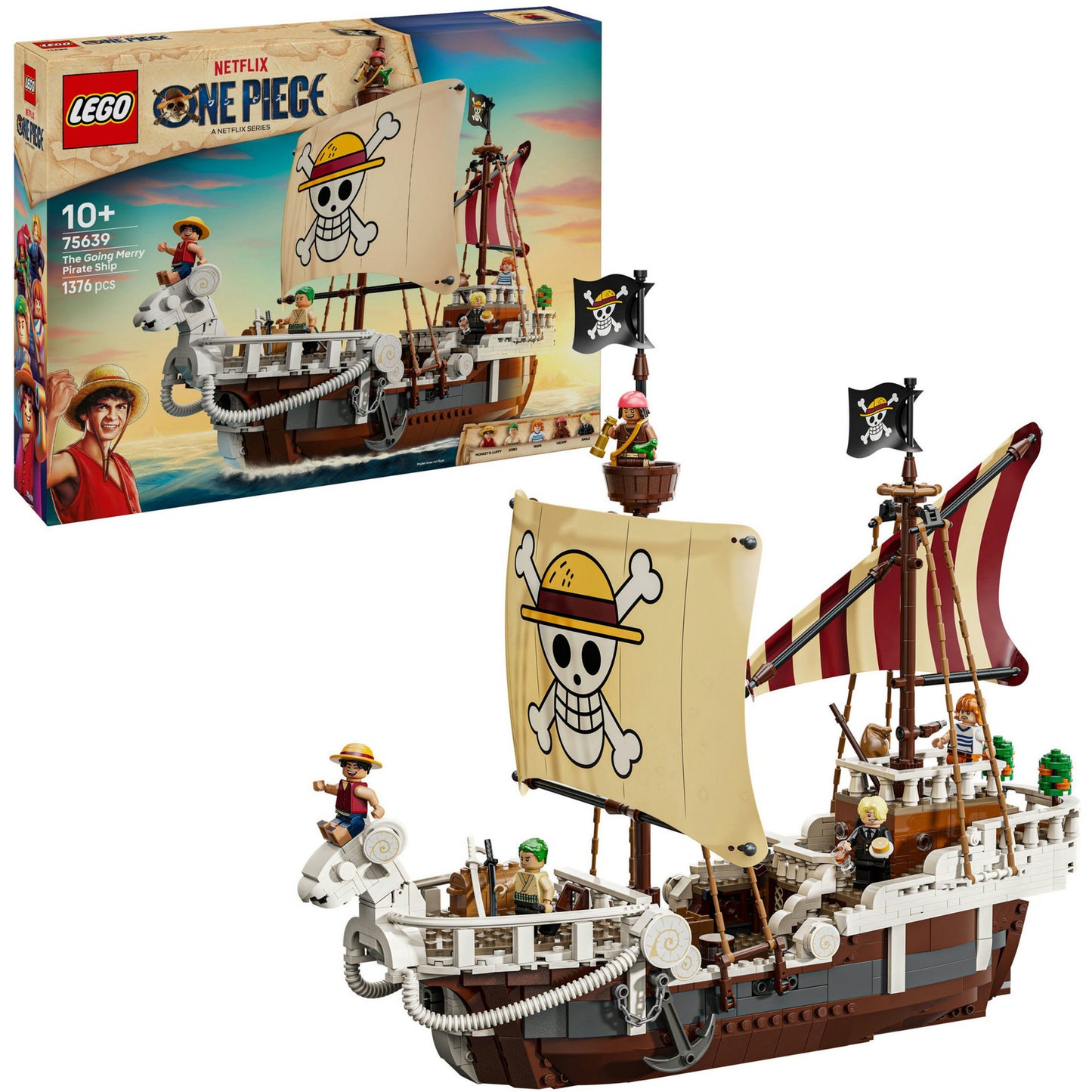 75639 One Piece Das Piratenschiff Flying Lamb, Konstruktionsspielzeug