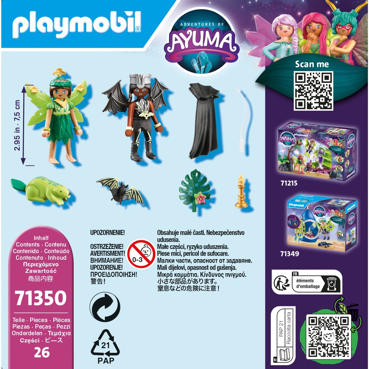 PLAYMOBIL 71350 Ayuma Forest Fairy & Bat Fairy mit Seelentieren, Konstruktionsspielzeug