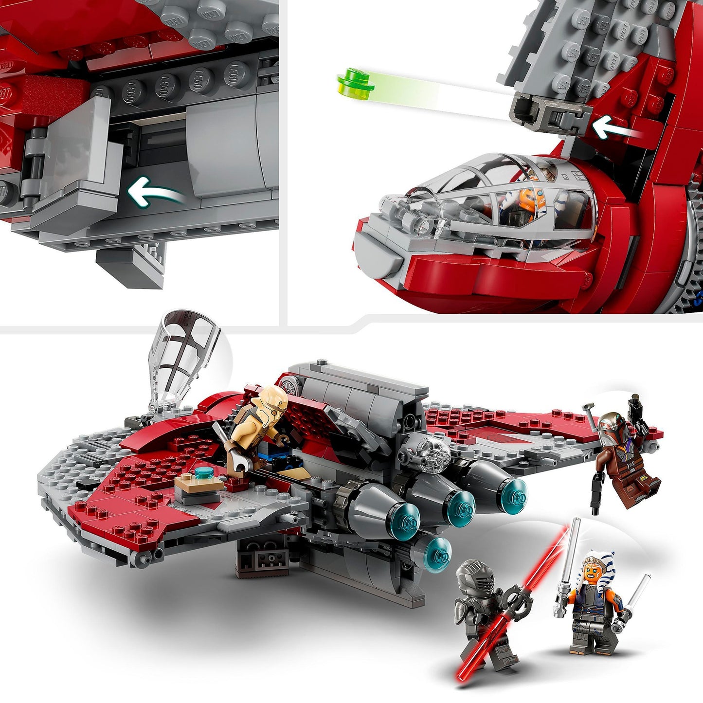 LEGO 75362 Star Wars Ahsoka Tanos T-6 Jedi Shuttle, Konstruktionsspielzeug