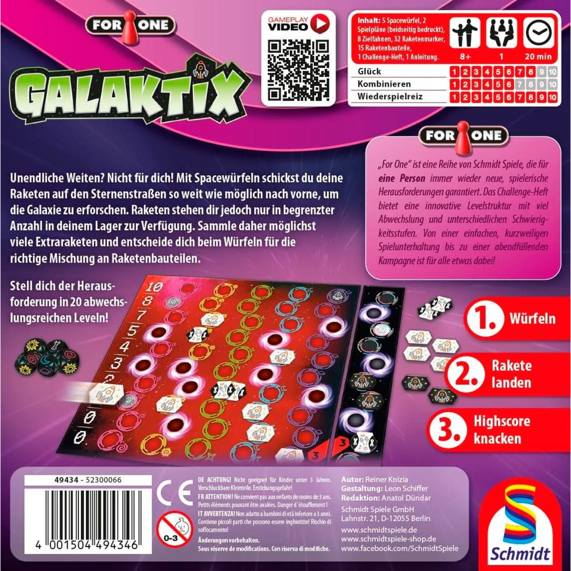 Schmidt Spiele For One - Galaktix , Brettspiel