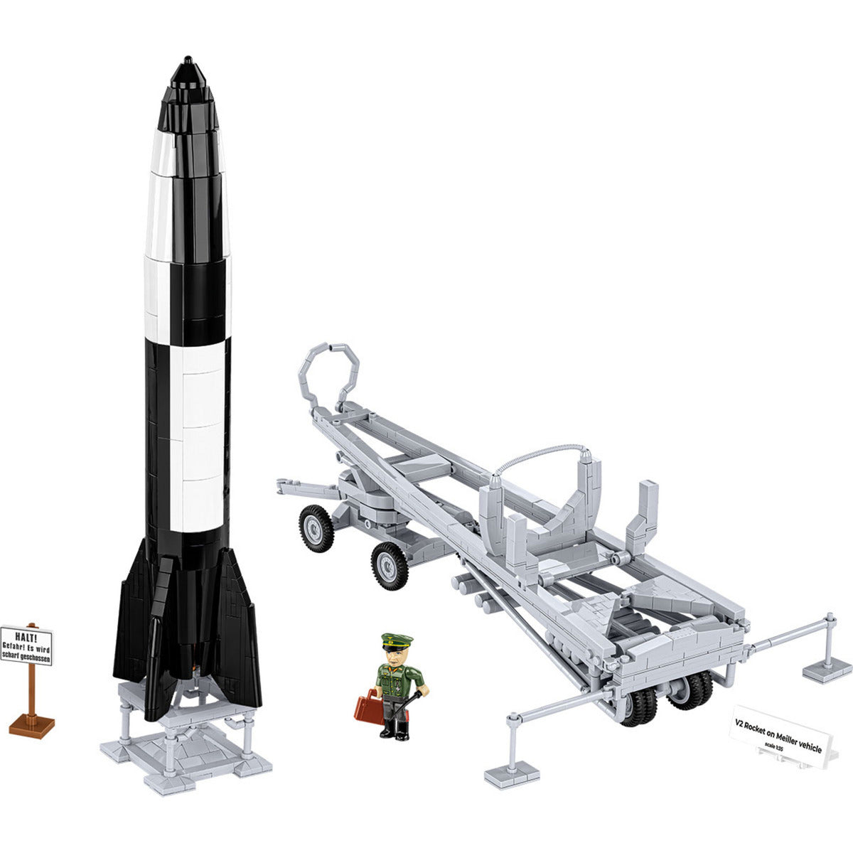 V2 Rocket on Meiller Vehicle Executive Edition, Konstruktionsspielzeug