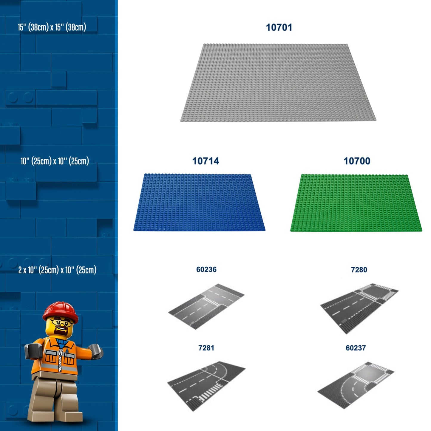 LEGO 10714 Classic Blaue Bauplatte, Konstruktionsspielzeug