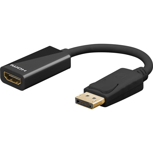 Goobay DisplayPort > HDMI Adapterkabel 1.2 (schwarz, 10cm)