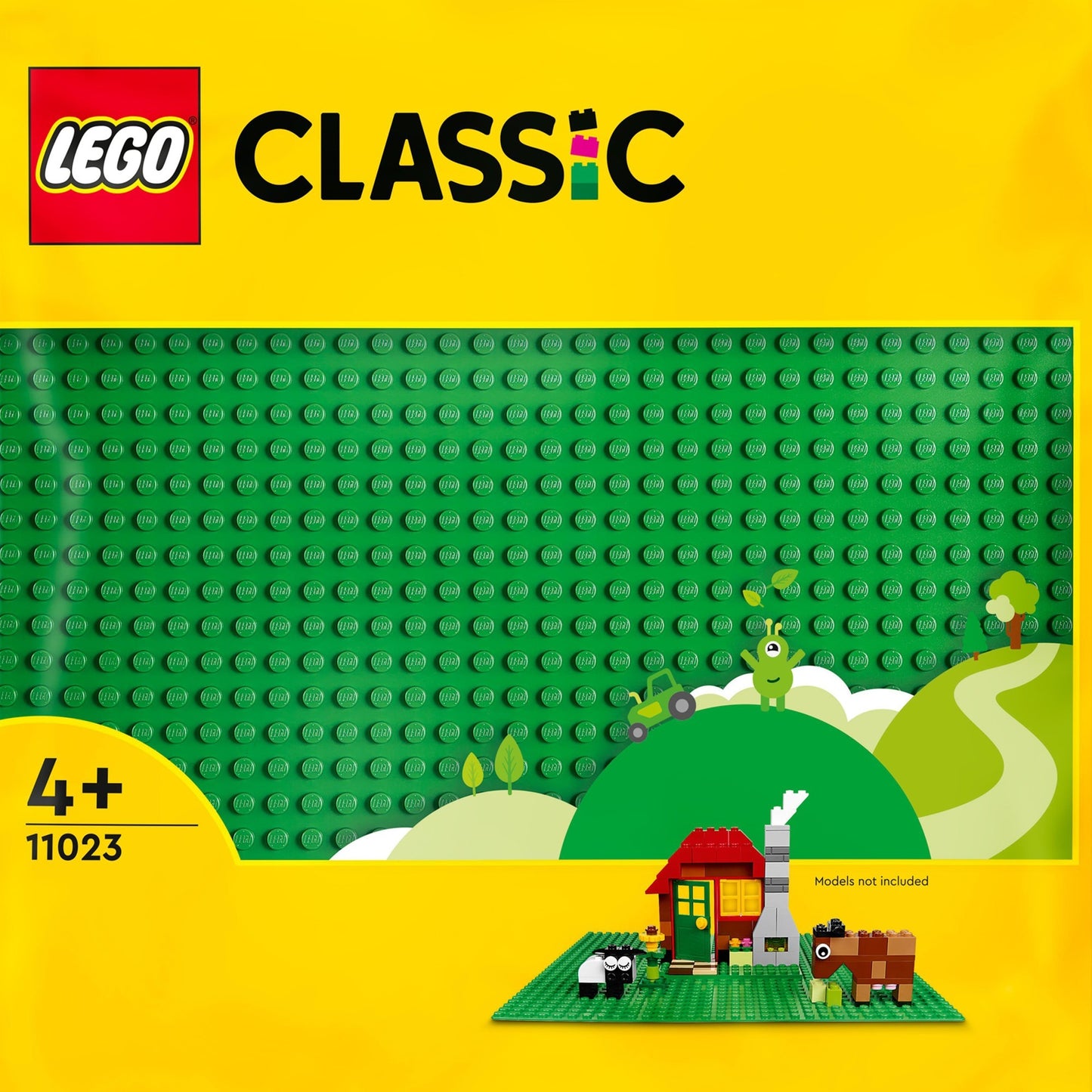 LEGO 11023 Classic Grüne Bauplatte (grün, Quadratische Grundplatte mit 32x32 Noppen)