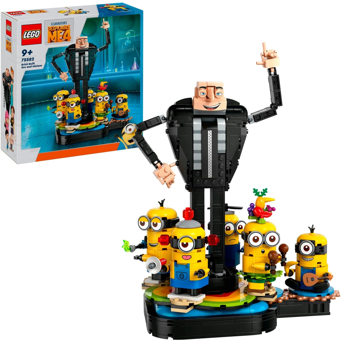 LEGO 75582 Minions Gru und die Minions aus LEGO Steinen, Konstruktionsspielzeug