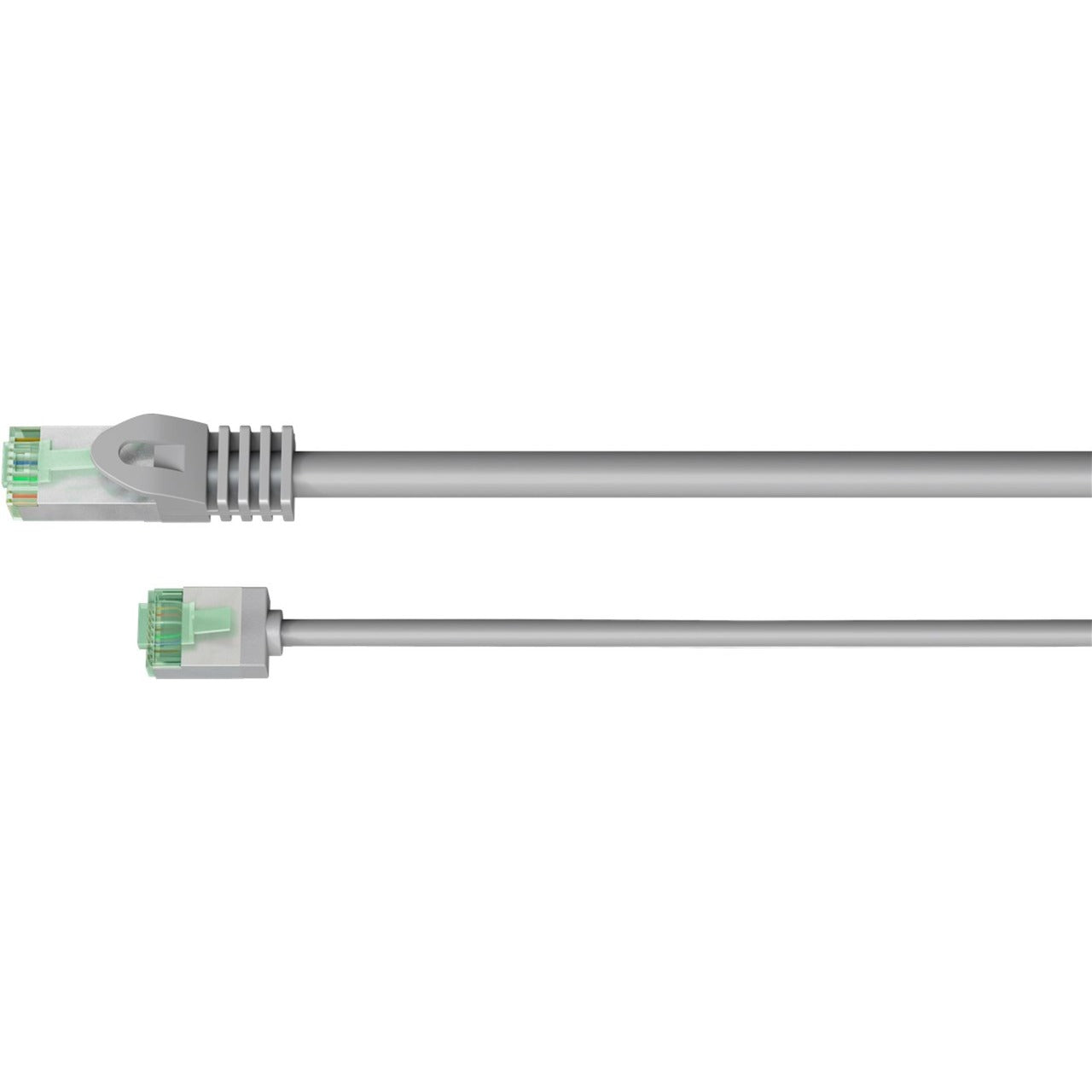 Goobay Ultraflexibles Cat.8.1 Patchkabel slim, U/FTP (grau, 5 Meter, extrakurze Stecker)