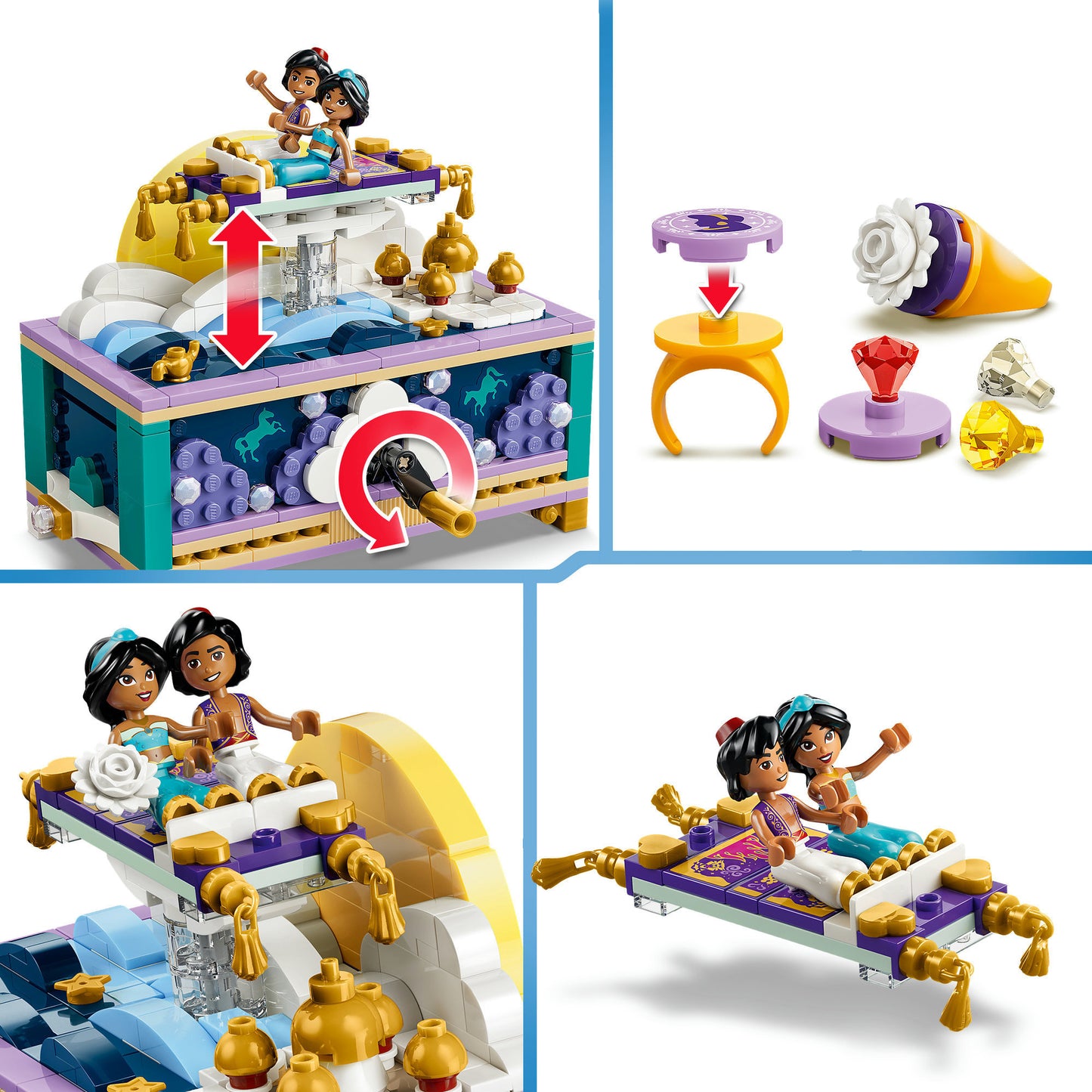 43295 Disney Princess Jasmins Schmuckkästchen, Konstruktionsspielzeug
