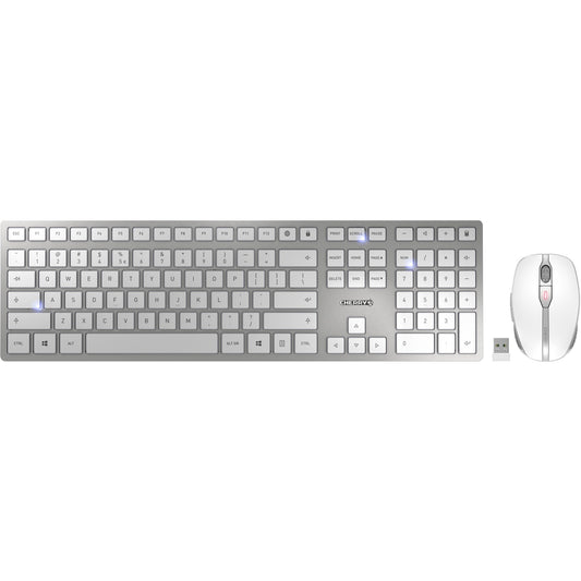 Cherry DW 9100 SLIM (weiss/silber, EU-Layout (QWERTY), Cherry SX-Scherentechnologie)