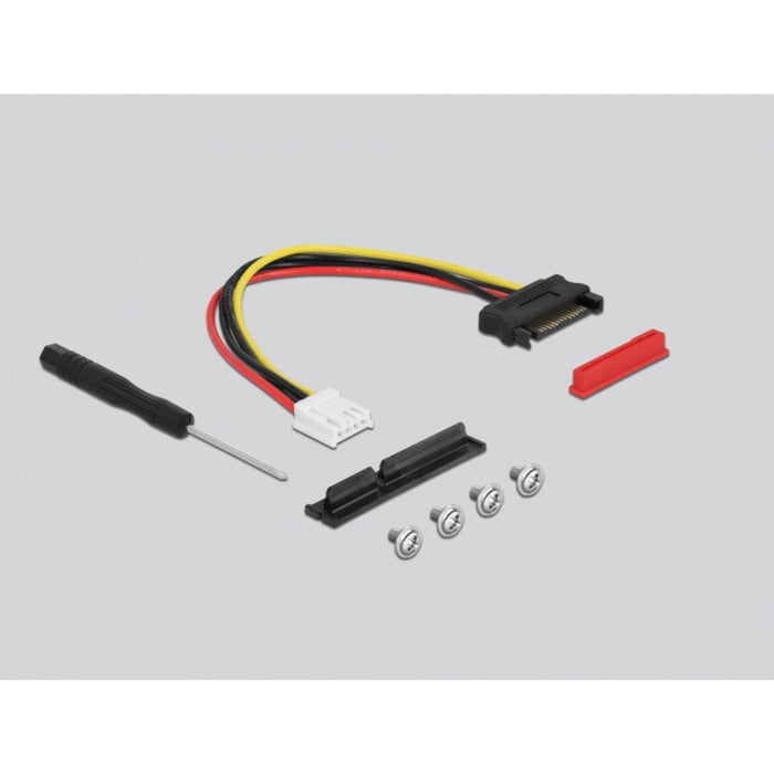 DeLOCK M.2 Key M > PCIe x4 NVMe Adapterkabel (schwarz, 20cm, PCIe Buchse 90° abgewinkelt)