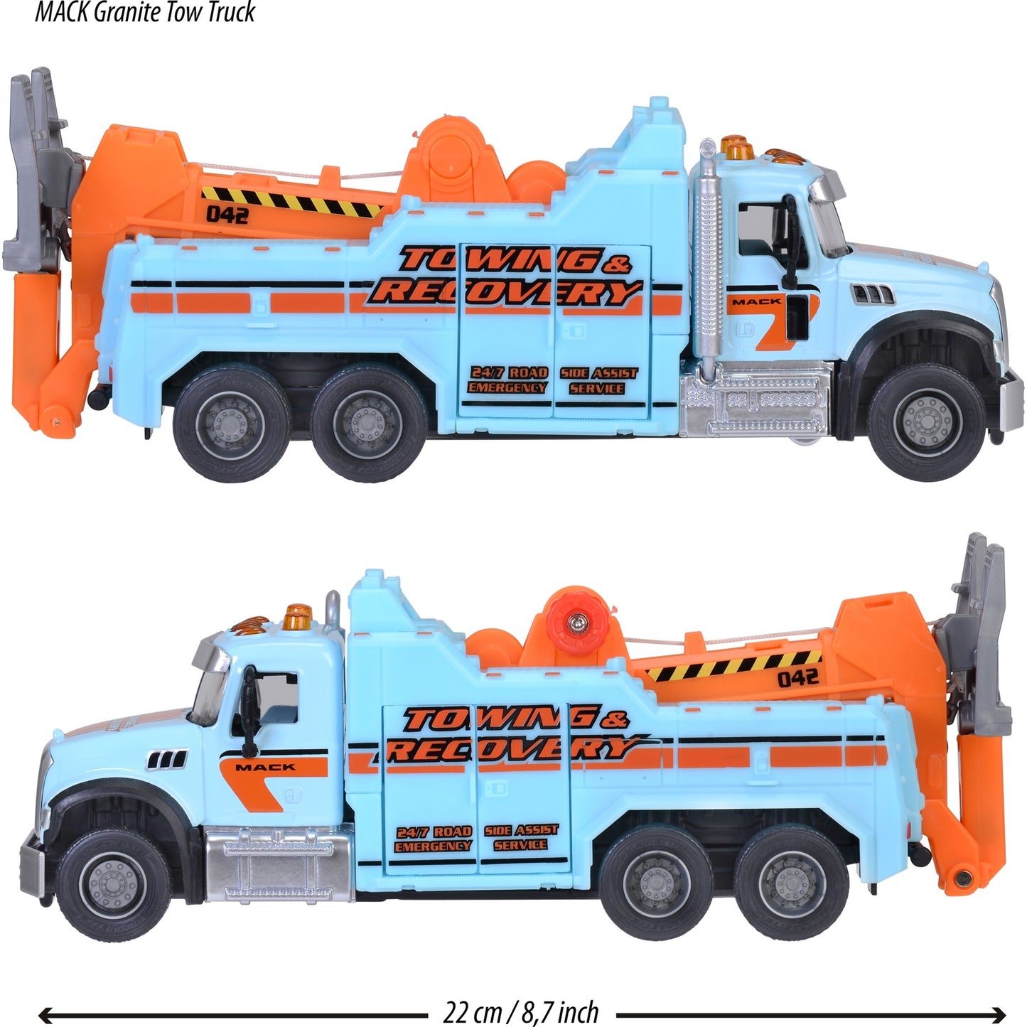 Majorette Mack Granite Abschleppwagen, Spielfahrzeug