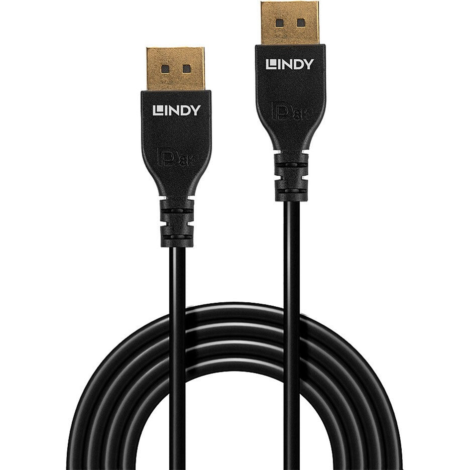 Lindy DisplayPort 1.4 Kabel (schwarz, 1 Meter)