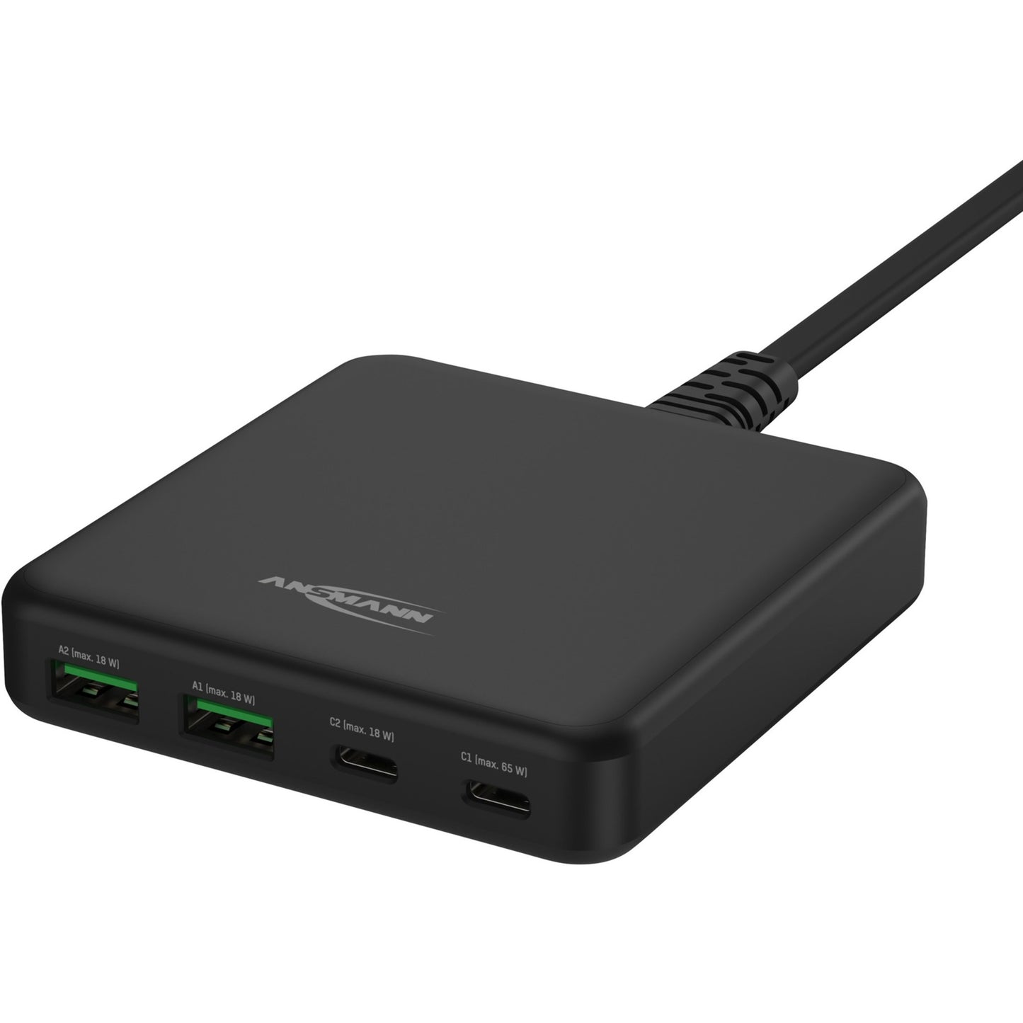 Ansmann USB-Ladegerät Desktop Charger DC465PD (schwarz, 65 Watt, PD, Quick Charge 3.0)