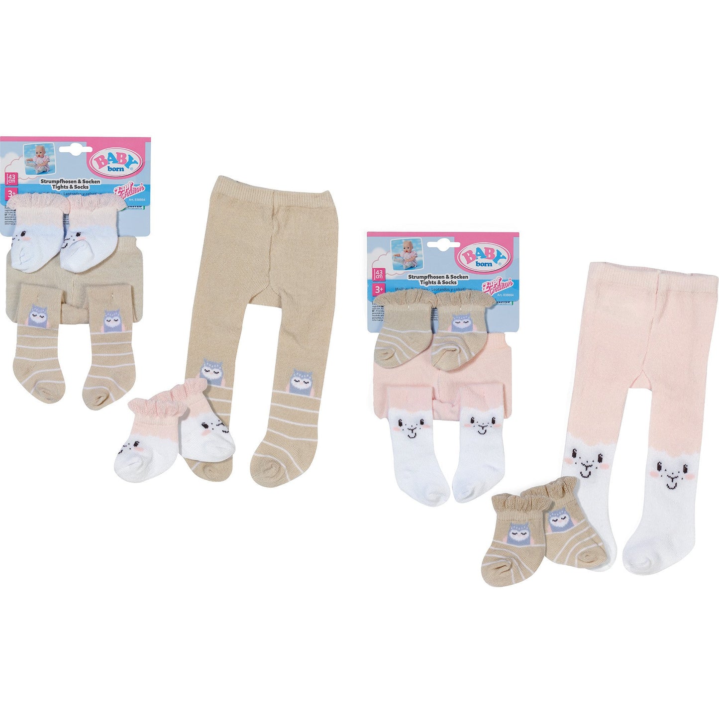 BABY born Strumpfhose und Socken Schäfchen, Puppenzubehör