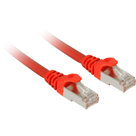 Sharkoon Patchkabel SFTP, RJ-45, mit Cat.7a Rohkabel (rot, 7,5 Meter)