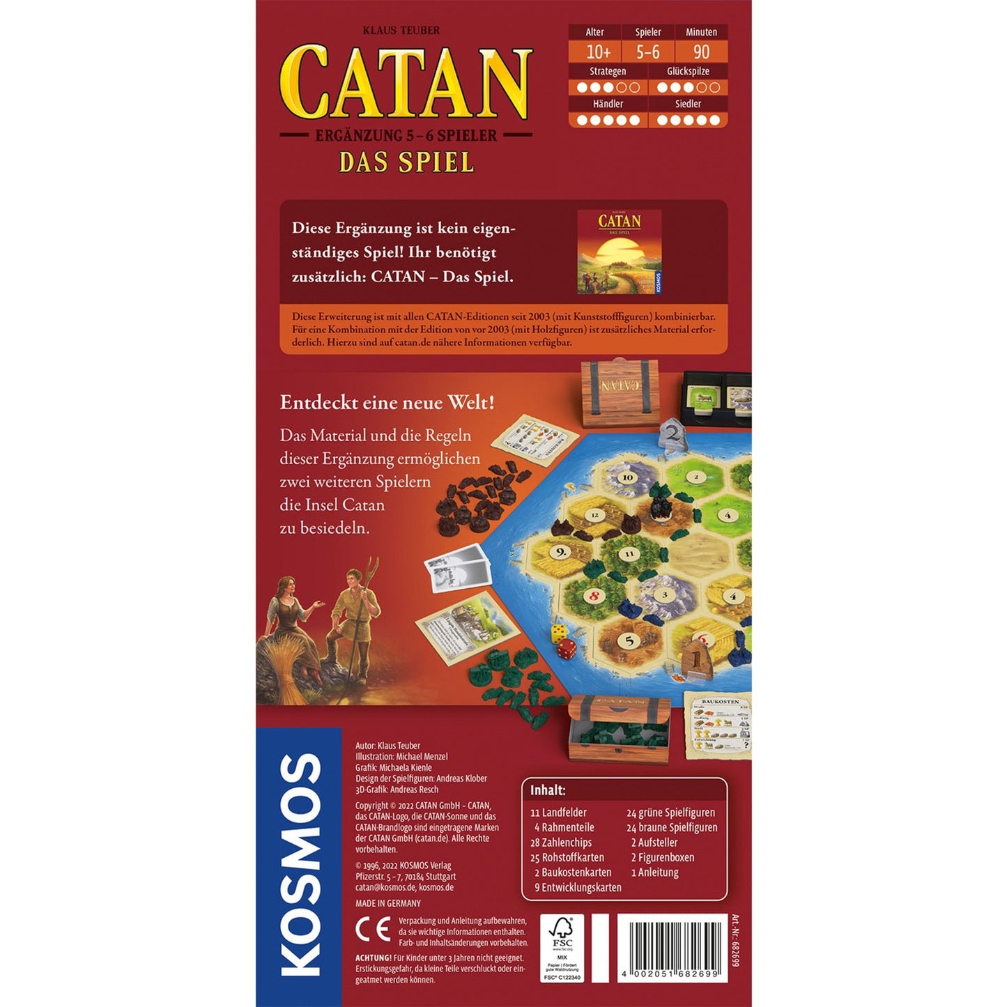 KOSMOS CATAN - Ergänzung für 5-6 Spieler, Brettspiel