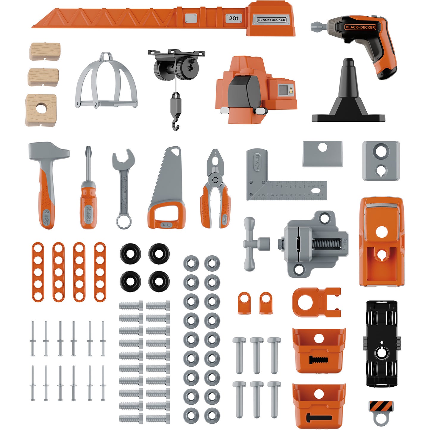 Black+Decker Werkbank mit Kran, Kinderwerkzeug