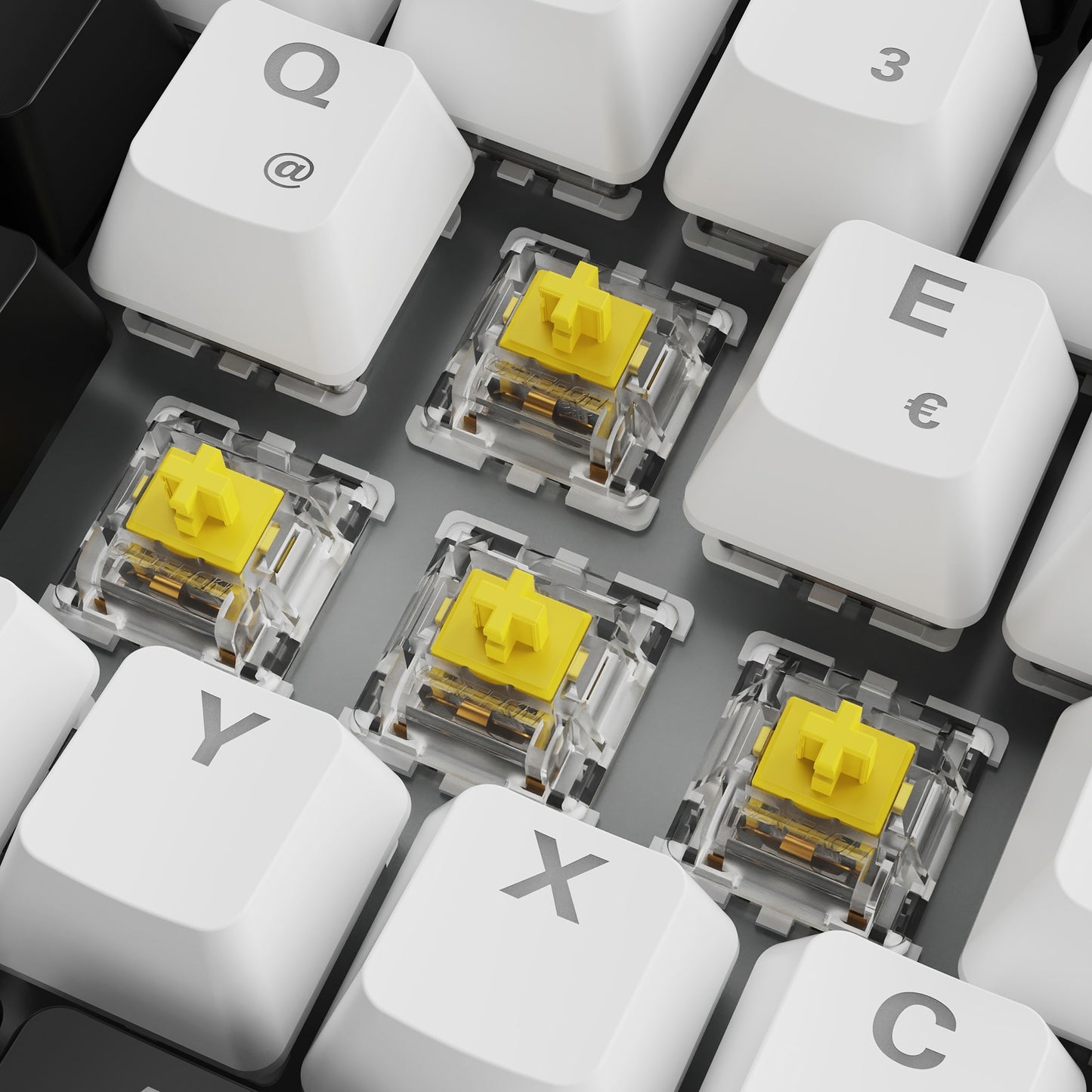 Sharkoon SKILLER SGK50 S3 (weiss, DE-Layout, Gateron Yellow)