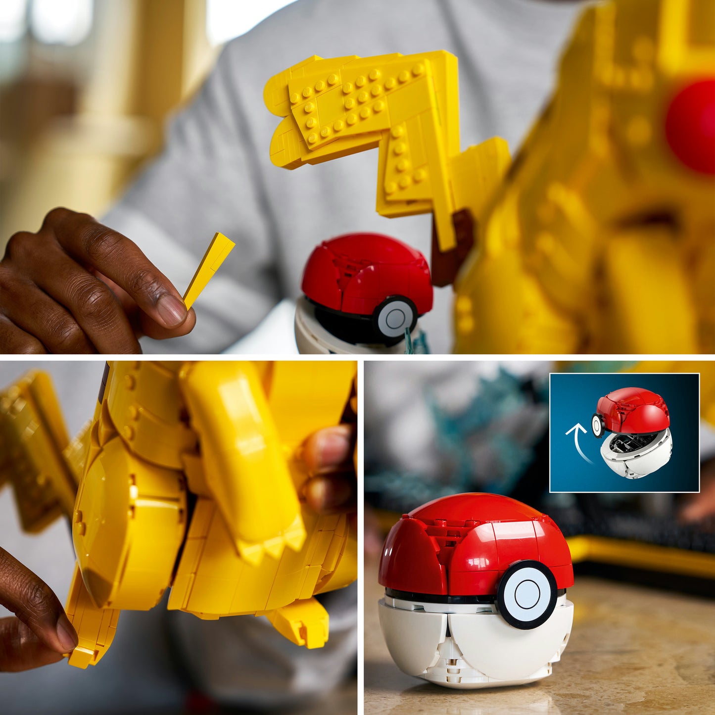 72152 Pokémon Pikachu und Pokéball, Konstruktionsspielzeug